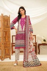 NSM Lawn 3pc (Unstitched Embroidered)