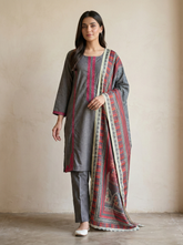 NSM 3 pcs Lawn Digital Embroidered (Stitched)