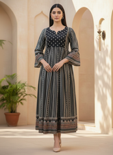 NSM Printed Lawn Frock (Stitched)