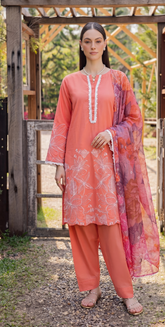 NSM 3 pcs Lawn Digital Embroidered (Stitched)