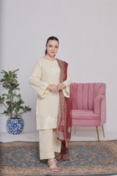 NSM Lawn 3pc (Stitched Embroidered)