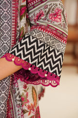 NSM Lawn 3pc (Unstitched Embroidered)