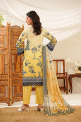 NSM Lawn 3pc (Unstitched Embroidered)