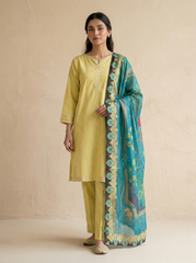 NSM 3 pcs Lawn Digital Embroidered