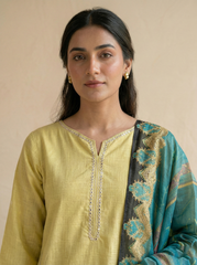 NSM 3 pcs Lawn Digital Embroidered