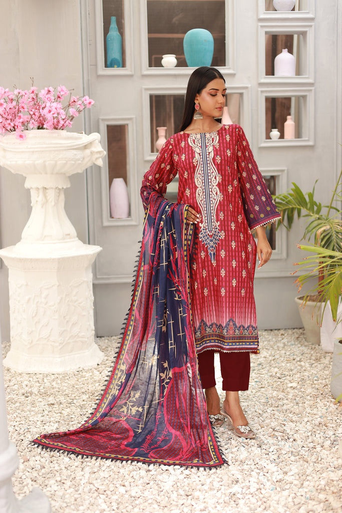 NSM EMBROIDERED 3PC RUBY