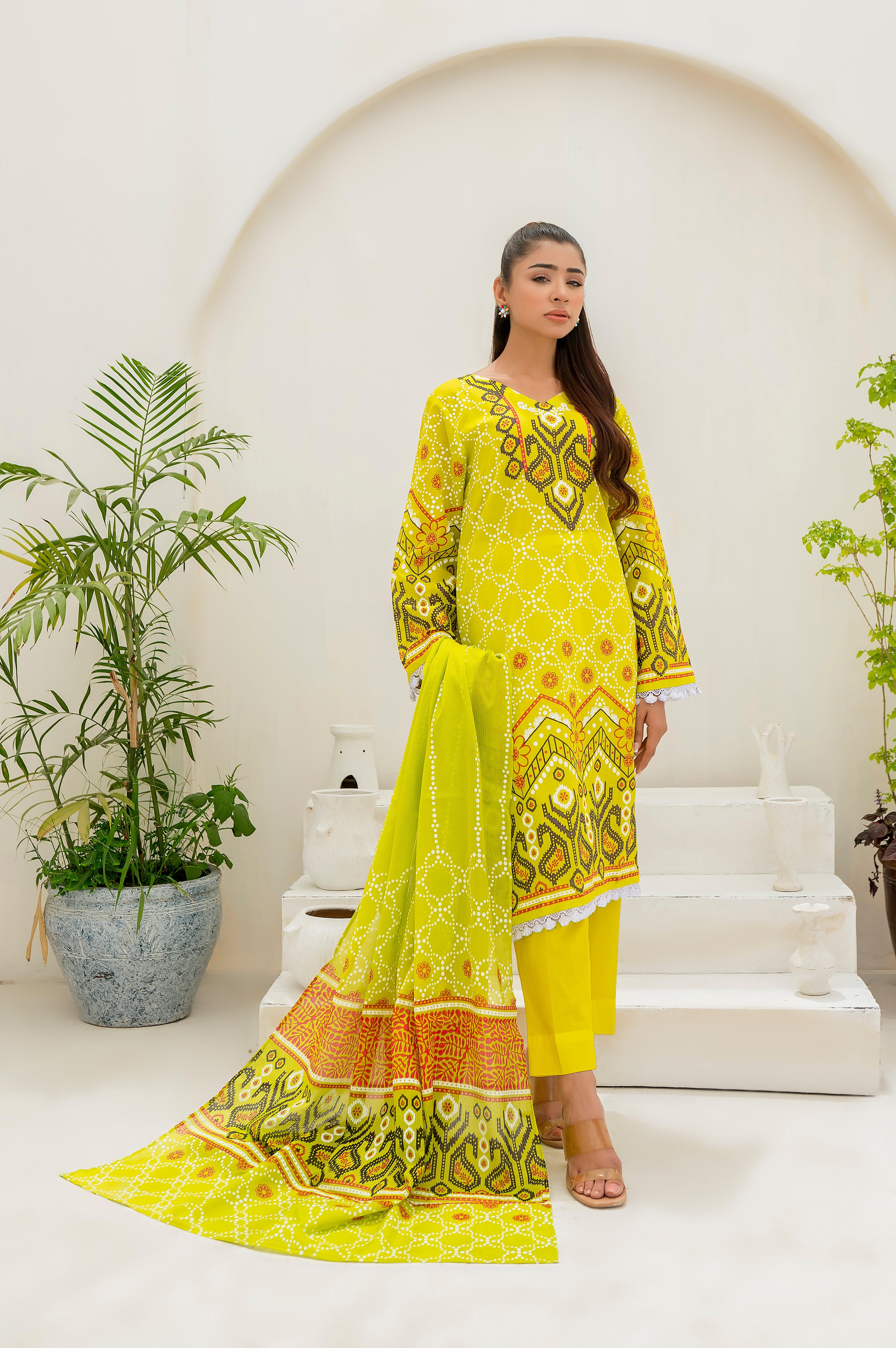 3pc Lawn (UnStitched) - populartextile