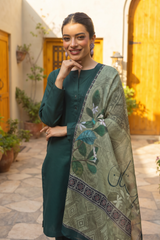 03 Pcs Printed Lawn Stitched Suit (Azaadi Collection)