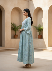 NSM Printed Lawn Frock (Stitched)