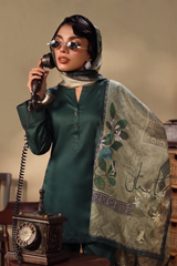 03 Pcs Printed Lawn Stitched Suit (Azaadi Collection)