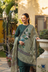 03 Pcs Printed Lawn Stitched Suit (Azaadi Collection)