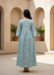 NSM Printed Lawn Frock (Stitched)