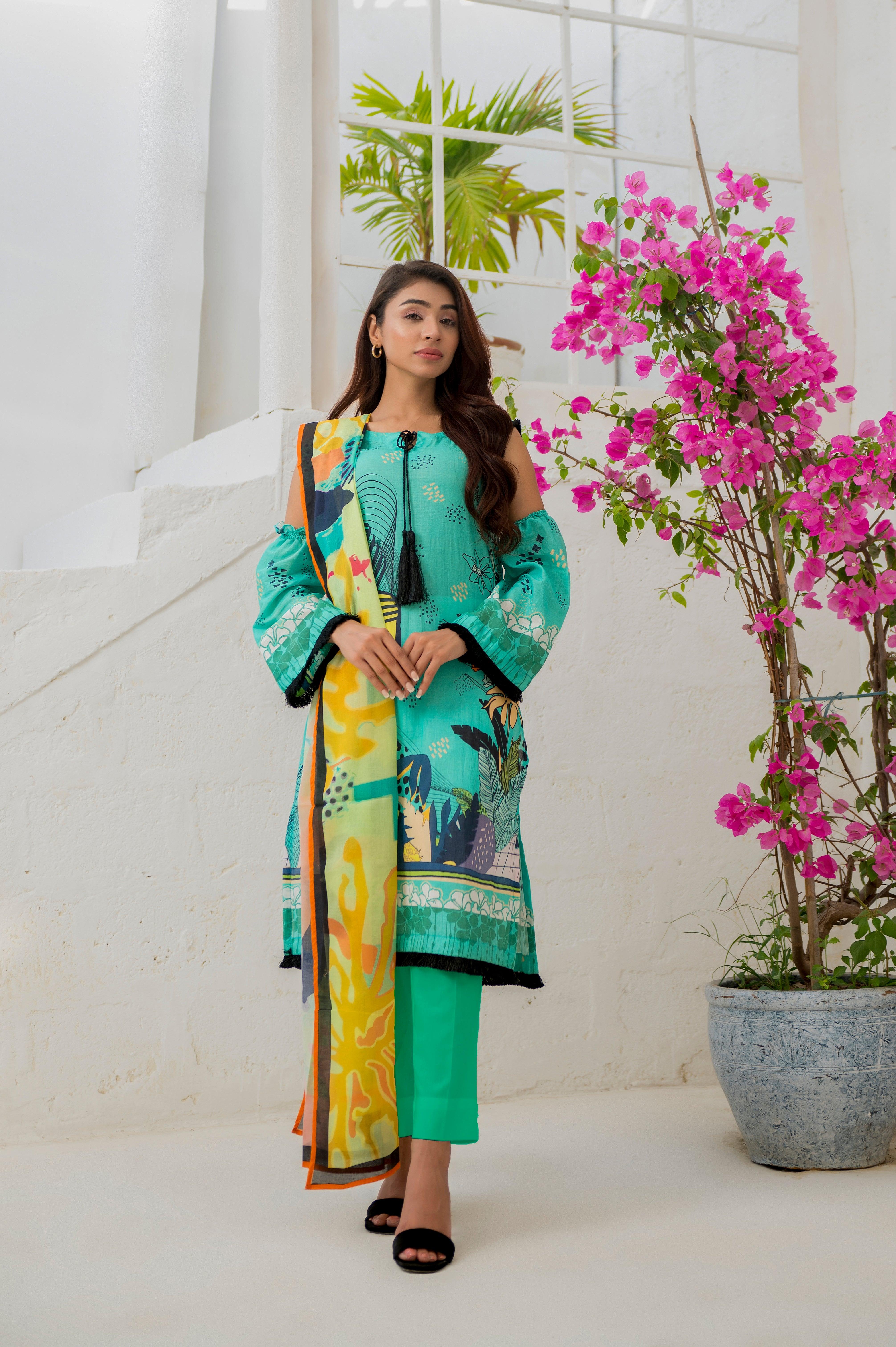 3pc Lawn (UnStitched) - populartextile