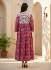NSM Printed Lawn Frock (Stitched)