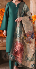03 Pcs Printed Lawn Stitched Suit (Azaadi Collection)