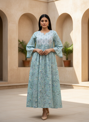 NSM Printed Lawn Frock (Stitched)