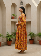 NSM Printed Lawn Frock (Stitched)