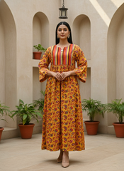 NSM Printed Lawn Frock (Stitched)