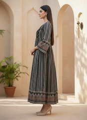 NSM Printed Lawn Frock (Stitched)