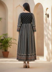NSM Printed Lawn Frock (Stitched)