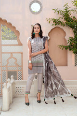 NSM Lawn 3pc (UnStitched) - populartextile