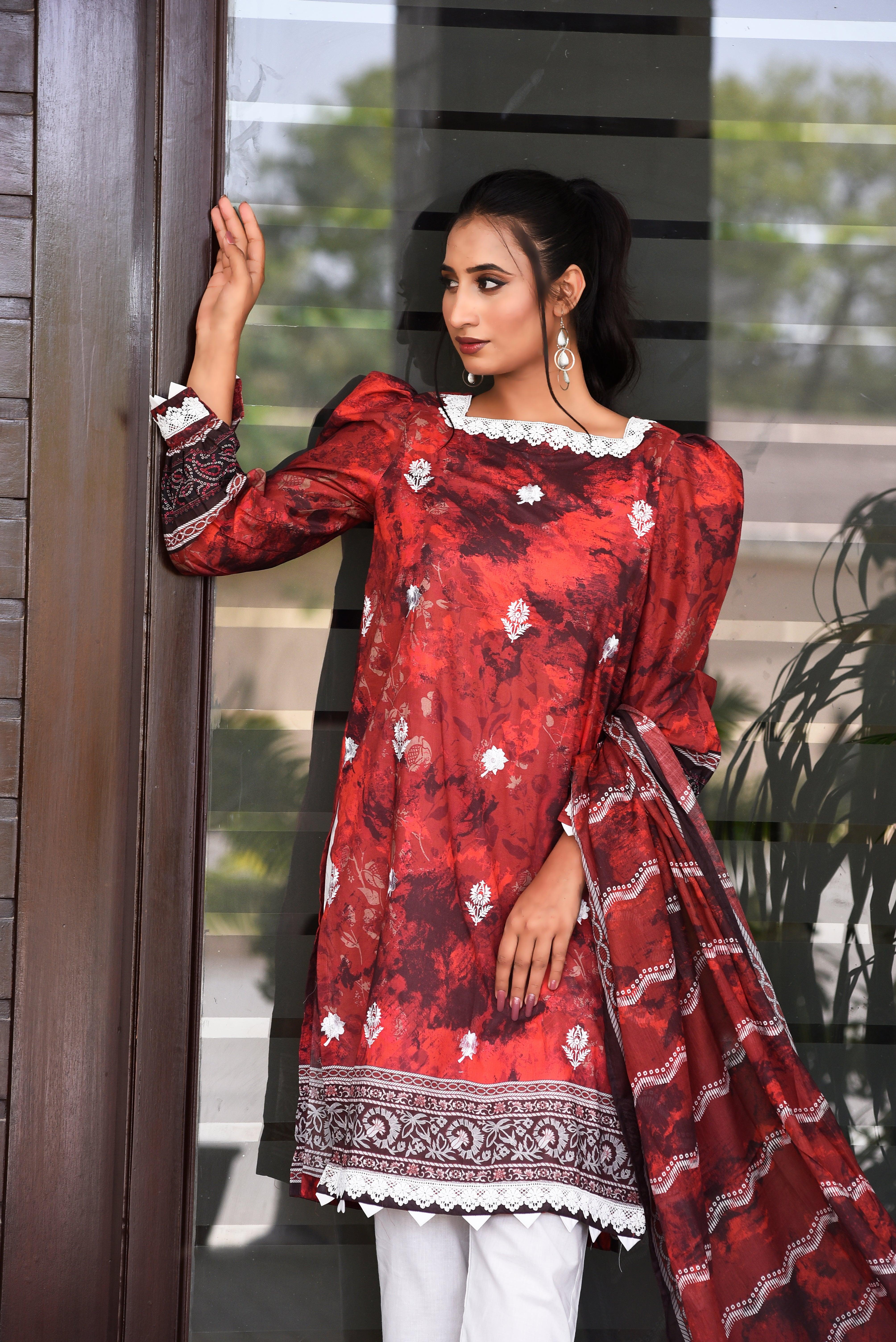 NSM Emb 3pc (UnStitched) - populartextile