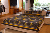 DOUBLE BED SHEET BLACK AND YELLOW