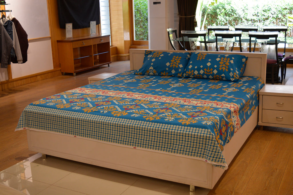 DOUBLE BED SHEET BLUE
