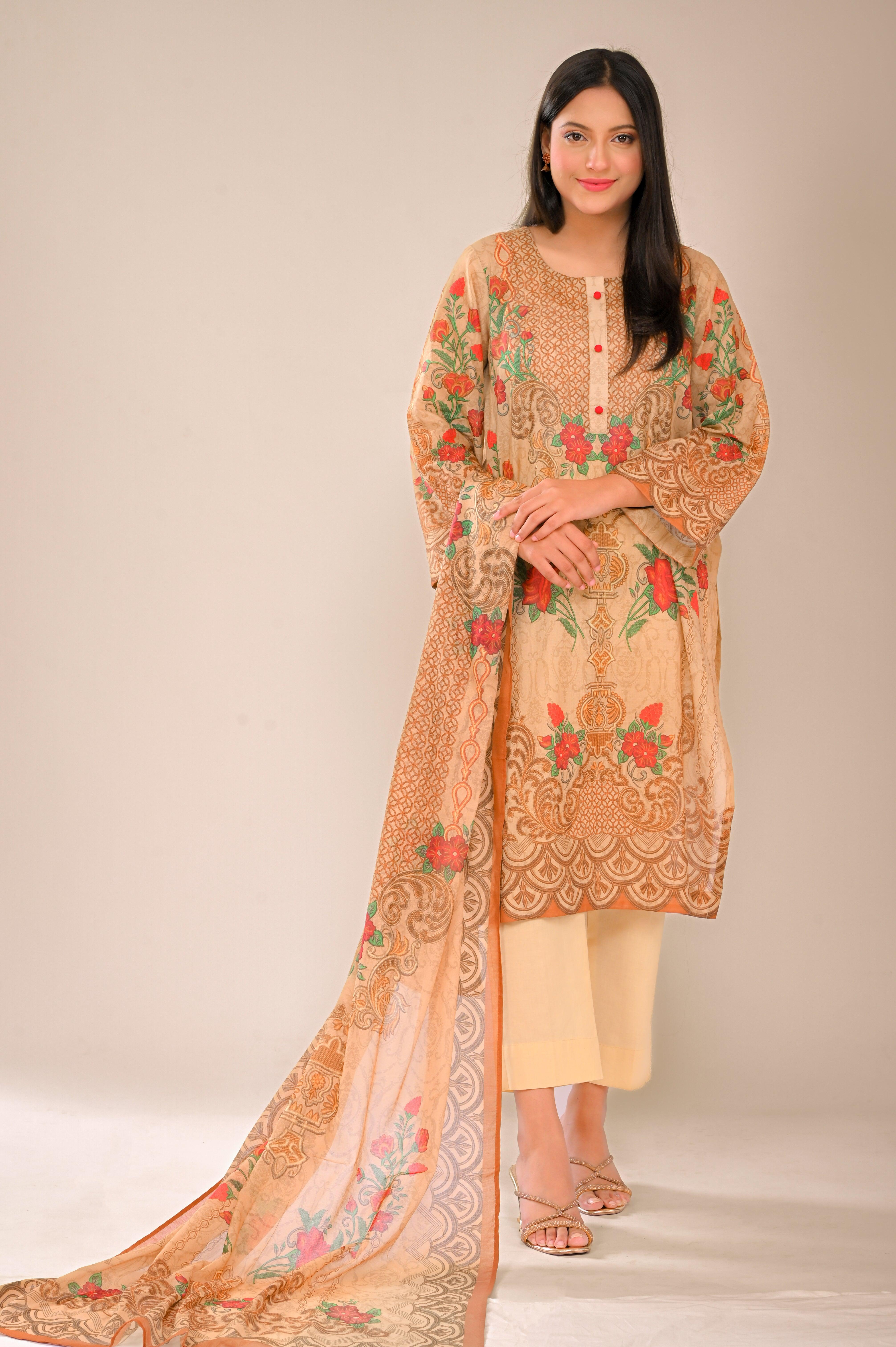 2pc Lawn (UnStitched) - populartextile