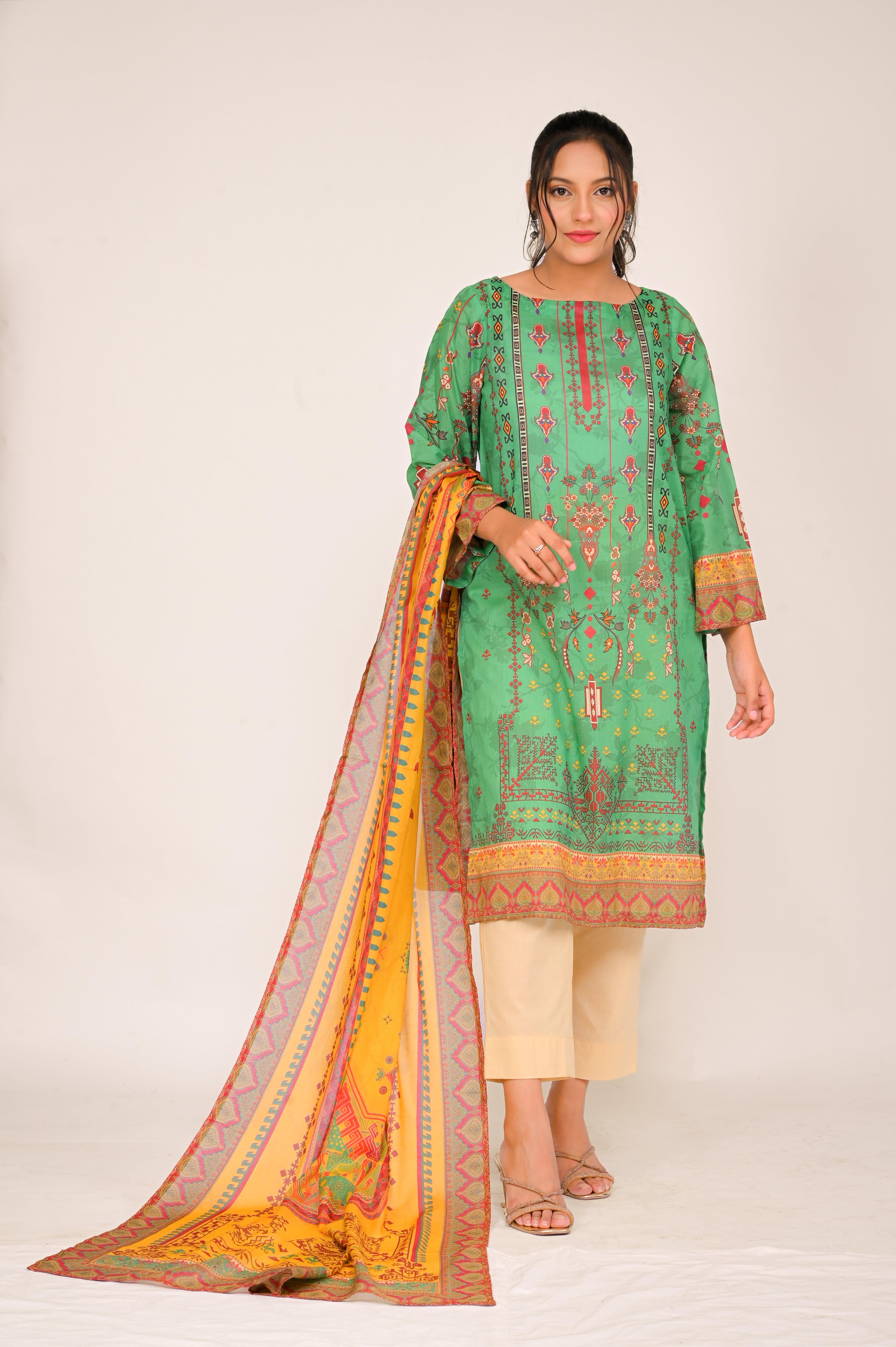 2pc Lawn (UnStitched) - populartextile