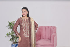 NSM Lawn 3pc (Stitched Embroidered)
