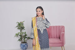 NSM Lawn 3pc (Stitched Embroidered)